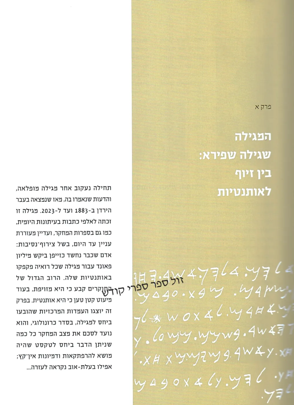 מגילת הזייפן מאיר בר אילן