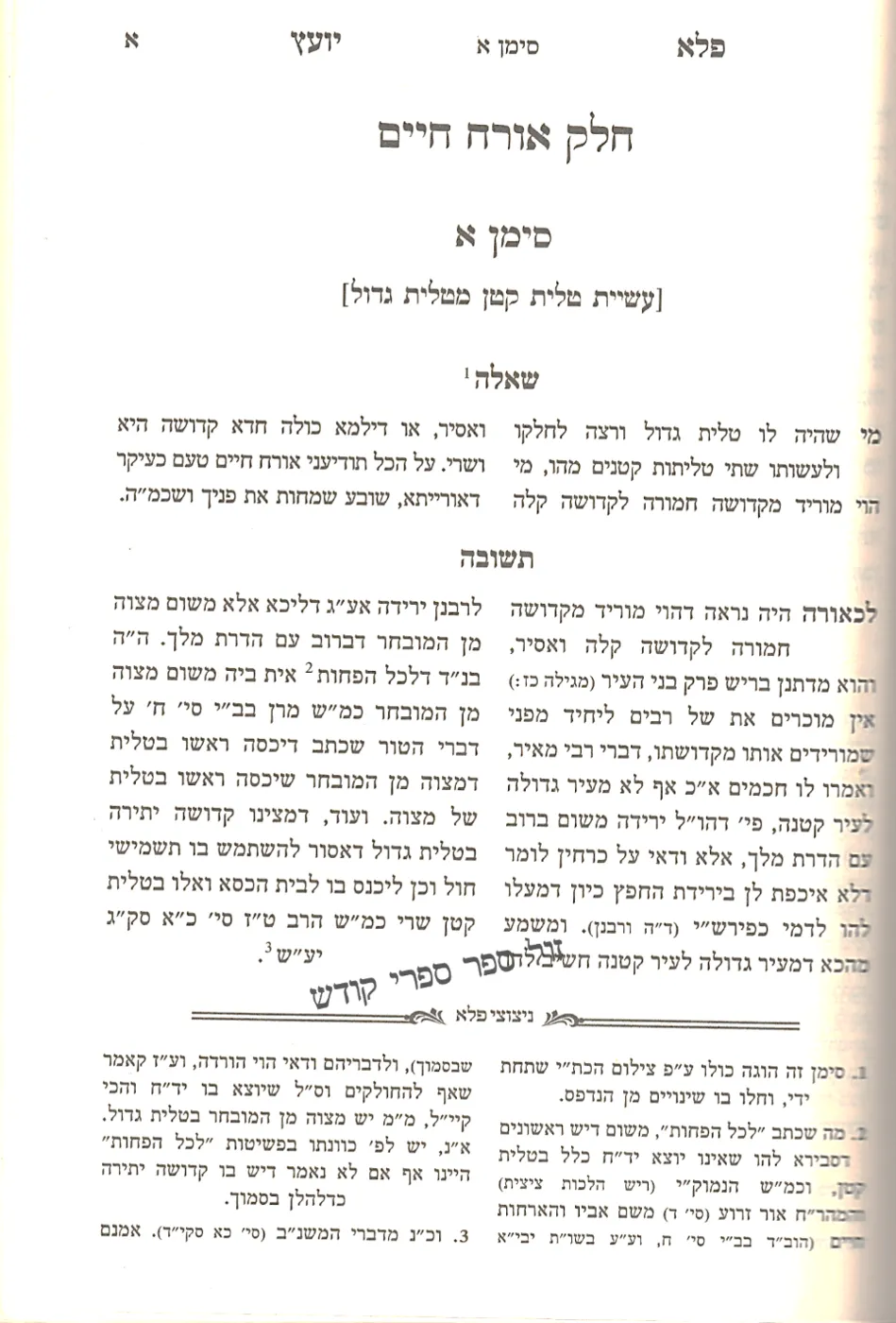 שו"ת פלא יועץ | רבי אליעזר פאפו