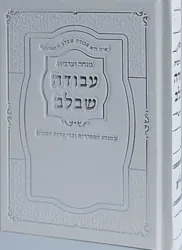 סידור מנחה ערבית עבודה שבלב בכריכה מהודרת עם הטבעות כסף |