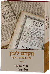 מקדם לעין - עיונים בפרק ‘חלק’ 2 כרכים | הרב אורי שרקי