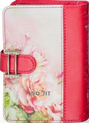 סידור פרחוני עם אבזם - ורוד